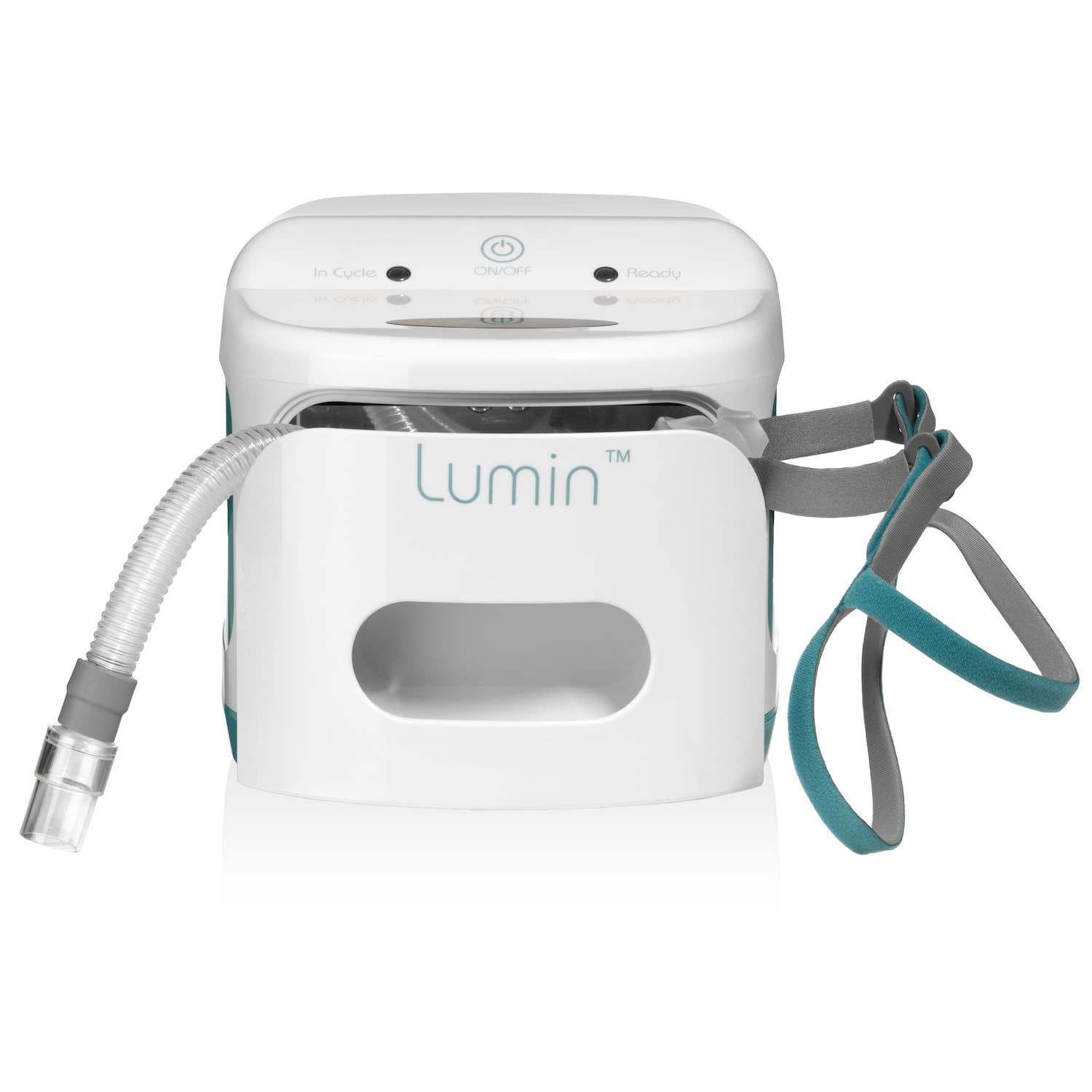 Lumin CPAP Mask Cleaner, front cleaning mask and tube