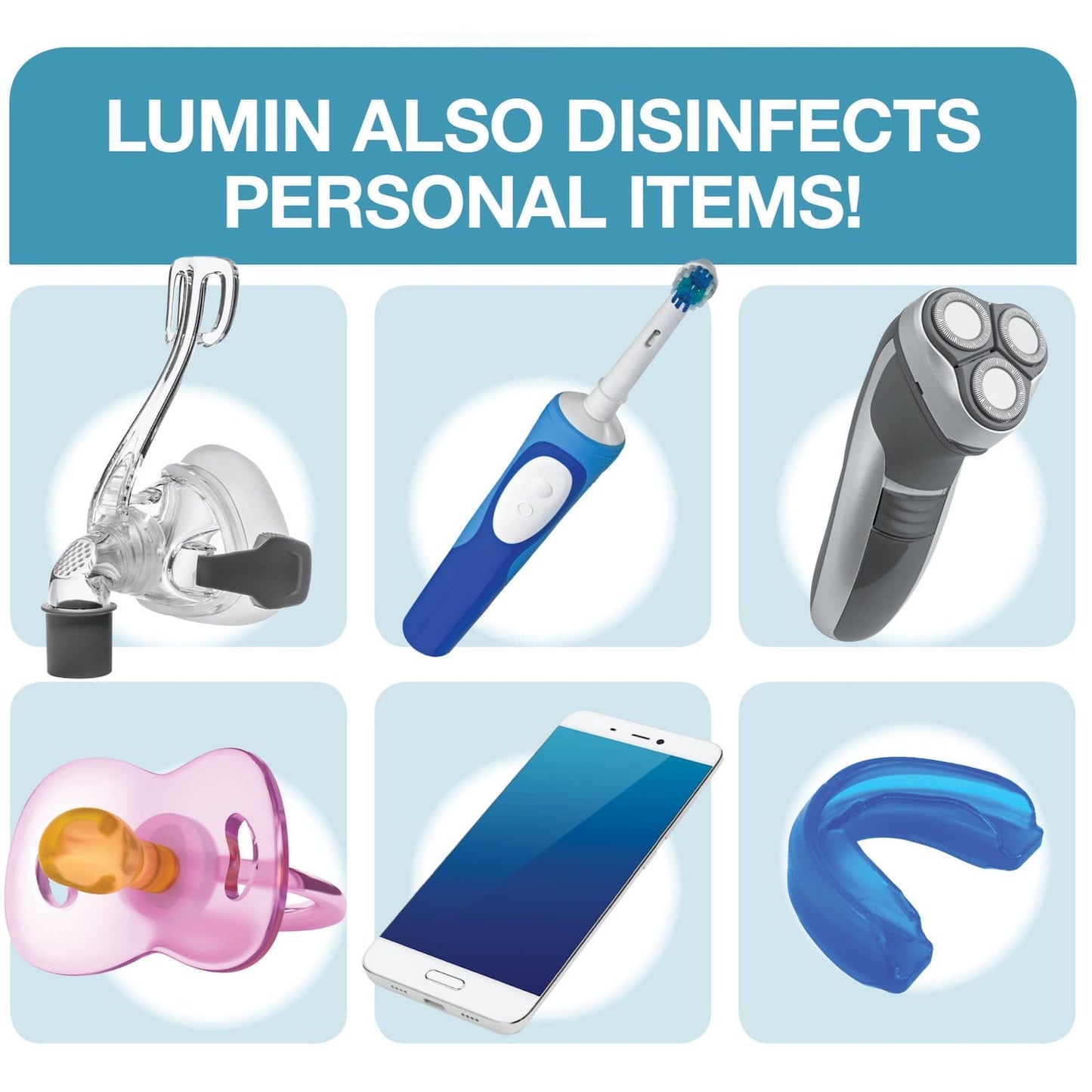 3B-LM3000E, Lumin UVC - Cleans, Disinfects Personal Items