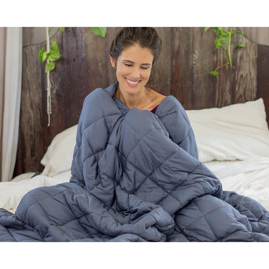BEST IN REST Levata Weighted Blanket - Cuddled in Bed