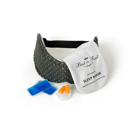 BEST IN REST Luxury Memory Foam Anti-Fatigue Sleep Mask - pack