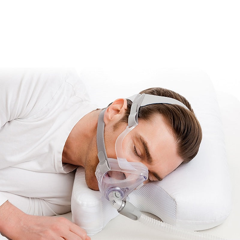 BEST IN REST Memory Foam CPAP Pillow - man sleeping on side