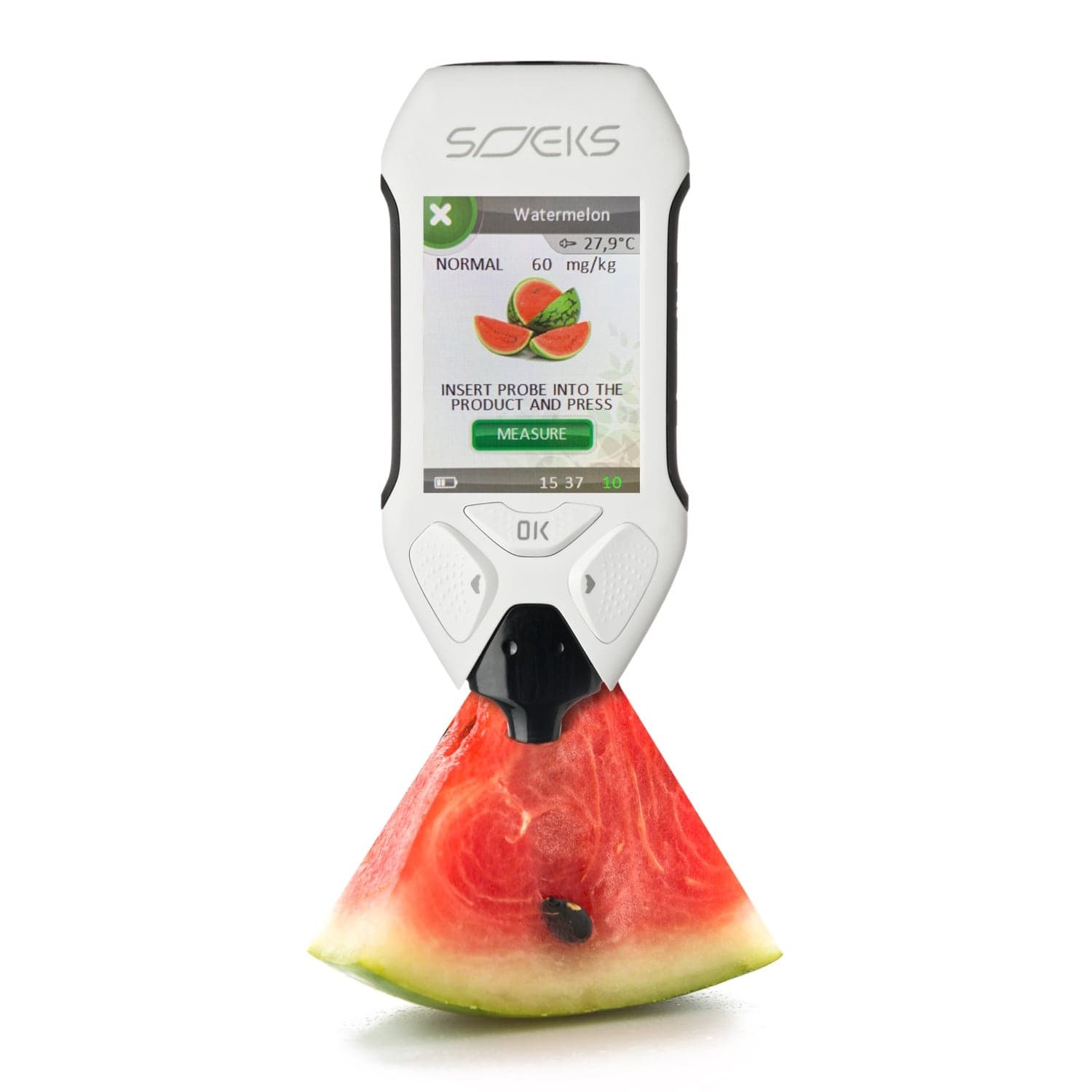 EcoVisor F4 - Measure nitrate levels in Watermelon slice