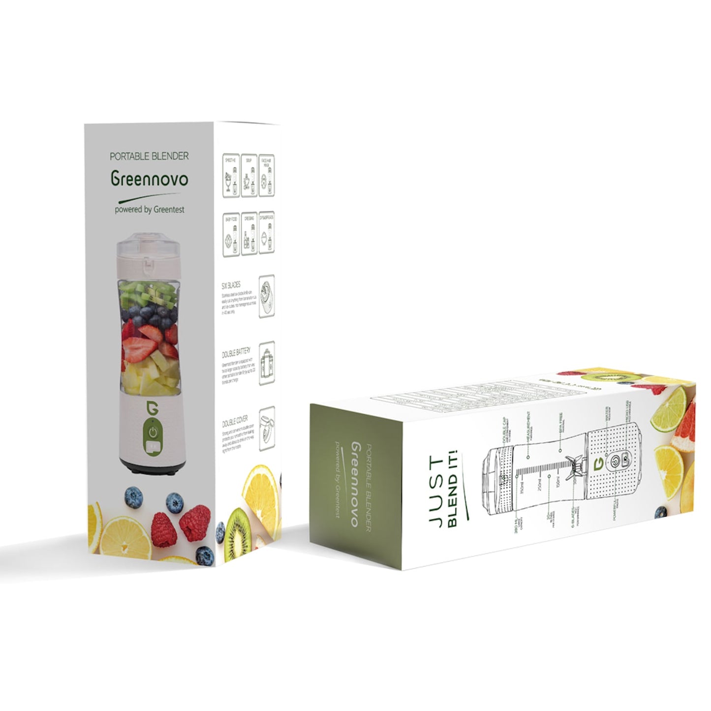 GreenTest Portable Blender White - in the box