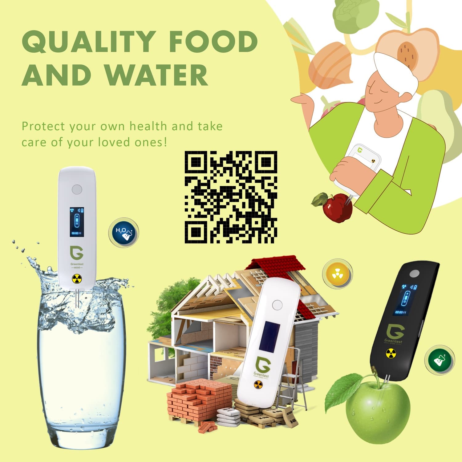 GreenTest Mini ECO - Quality Food and Water - small portable Nitrate, Water and Radiation detector