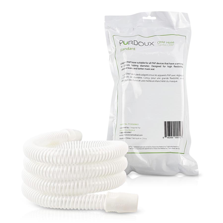 PURDOUX CPAP Hose Standard - Packaging back with hose